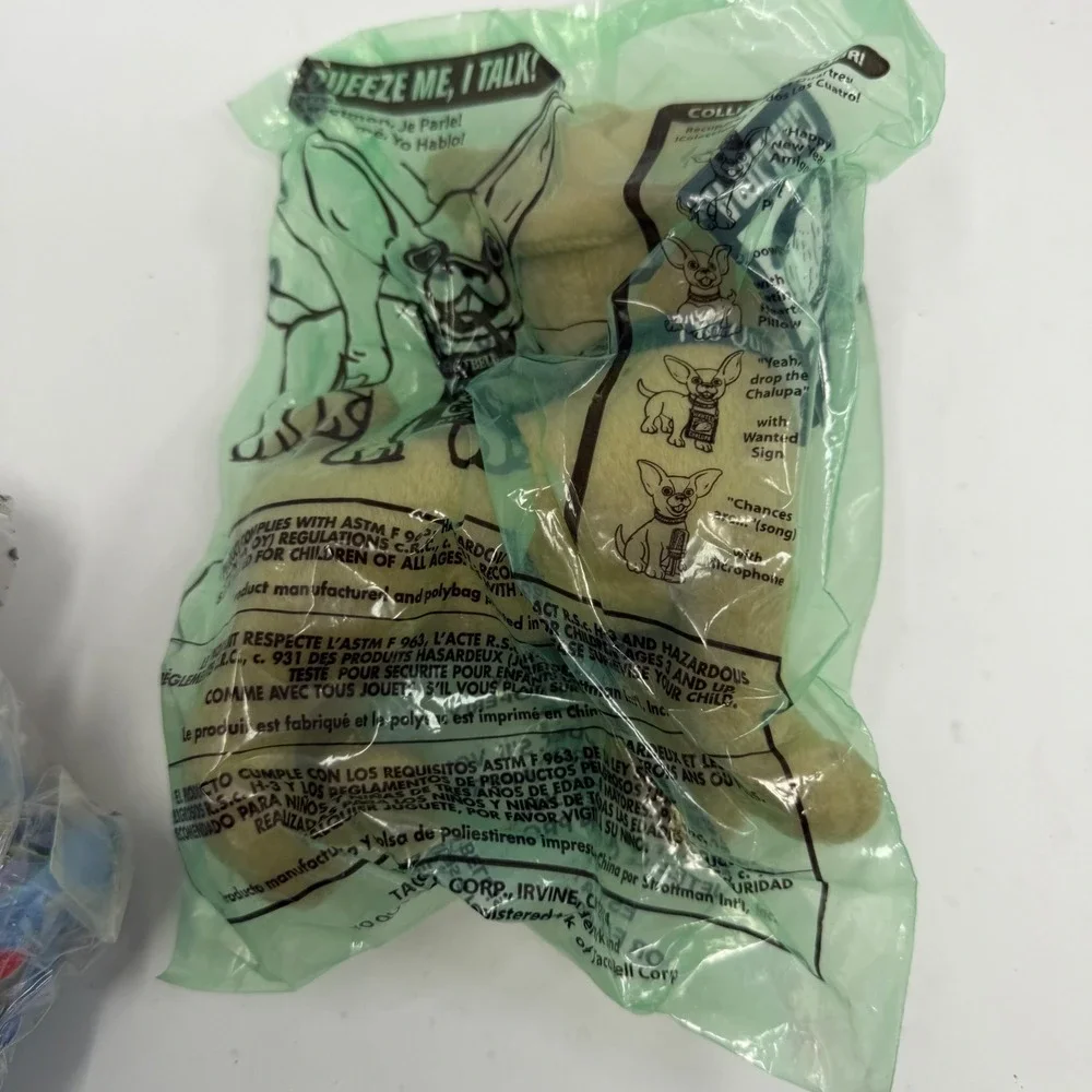 Vintage 1999 Taco Bell Talking Chihuahua Plush Sealed Drop the Chalupa Wanted